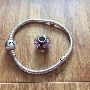 Authentic Purple and Pink Flower Pandora Charm